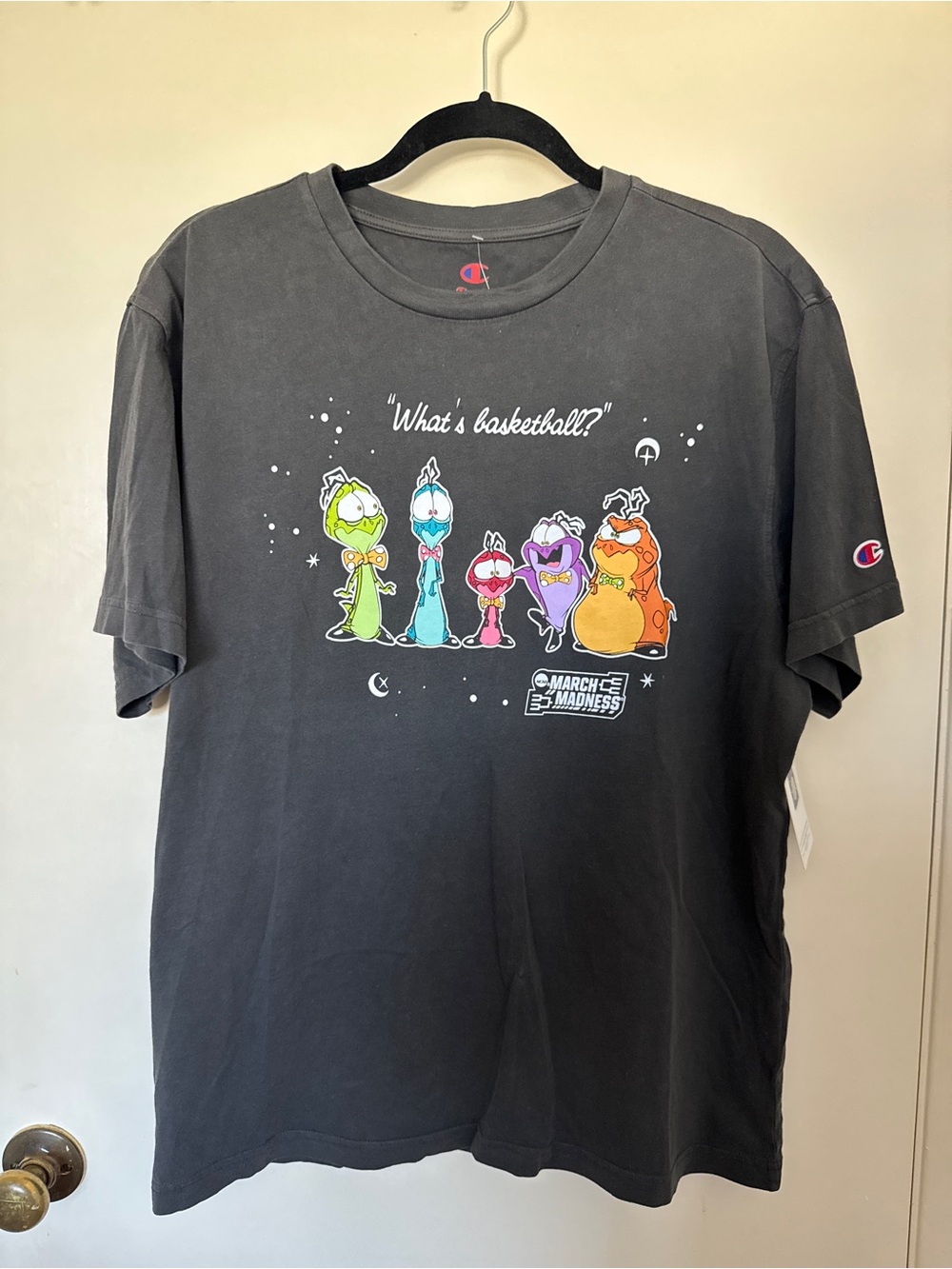 Champion x Space Jam March Madness MonStars Specialty Dye Graphic Tee size M NWT